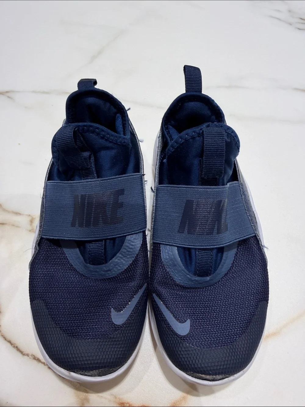 Nike Kids Navy and White Slip-On Sneakers